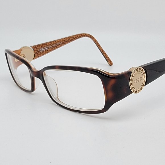 Coach Rosa 583 Tortoise Changeable Temple Icon Eyeglasses Frame w Case 52-17-135 - Picture 3 of 16